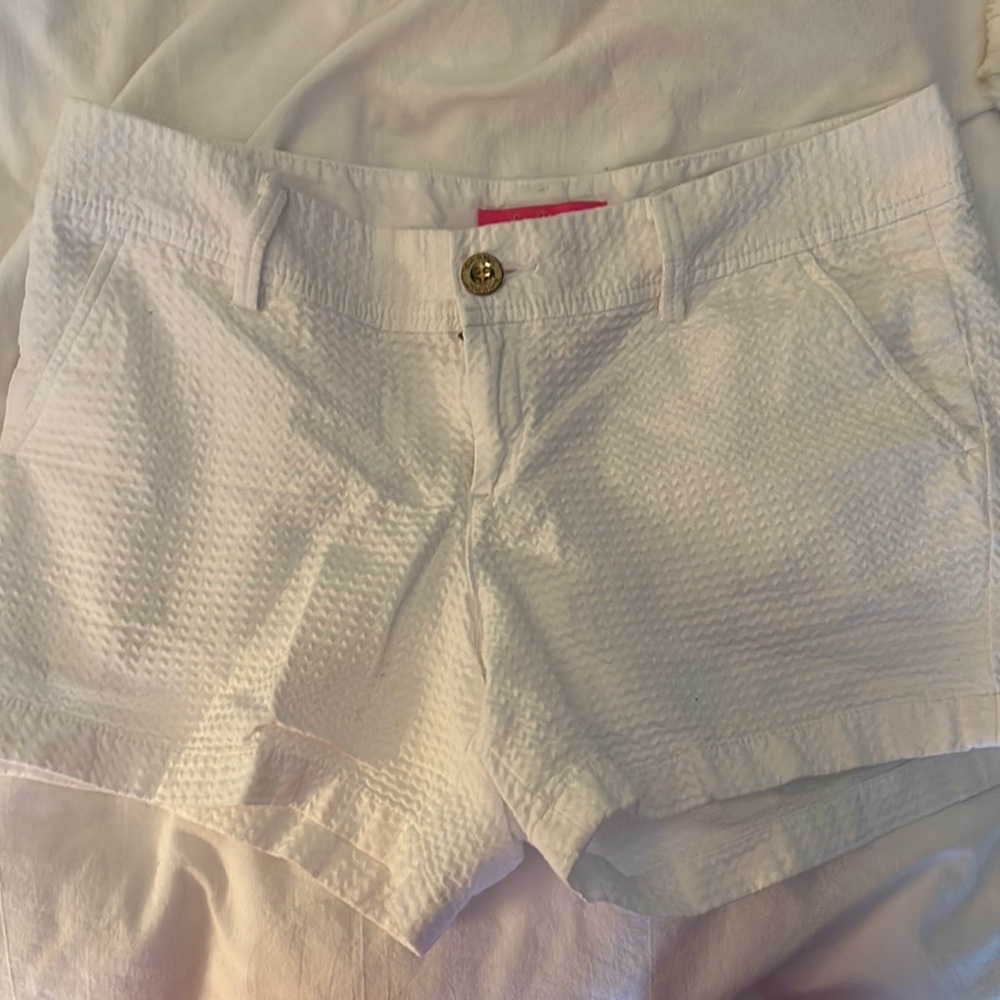 Lilly Pulitzer White High Waist Shorts
